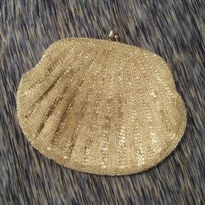👛 VINTAGE Hand-Beaded Clutch Pocketbook Purse Bag